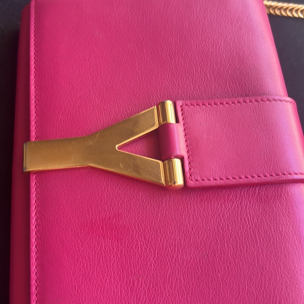 Pink Leather Shoulder Bag - Picture 6 of 7